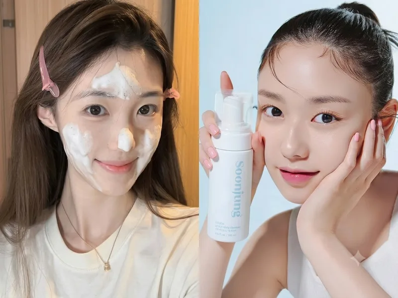 Rửa mặt dịu nhẹ giúp làm sạch da sâu hơn mà không gây khô căng