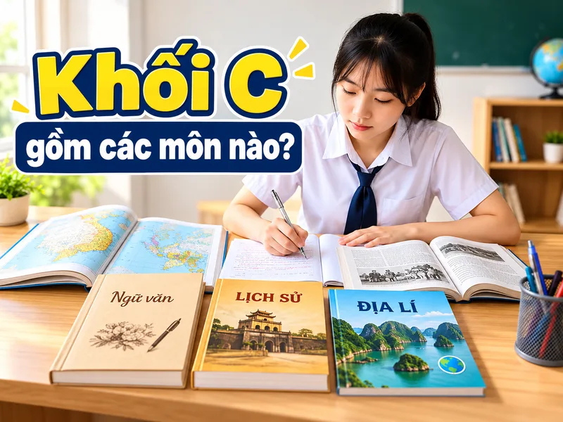 Khối C gồm nhiều tổ hợp môn, nổi bật là Ngữ văn, Lịch sử và Địa lí.