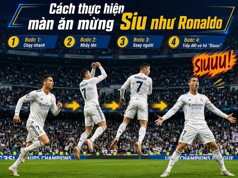 Cú bật nhảy và xoay người tạo nên màn ăn mừng Siu nổi tiếng