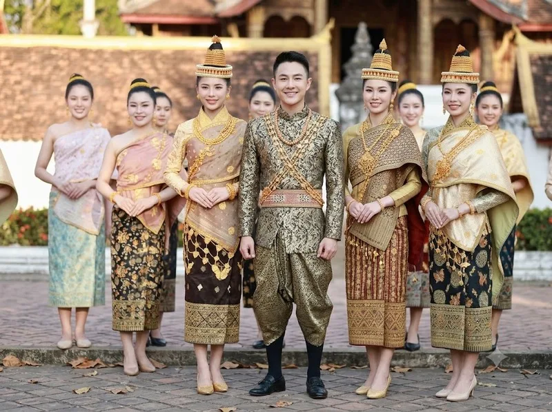 Trang phục truyền thống Lào được mặc trong lễ hội và lễ cưới